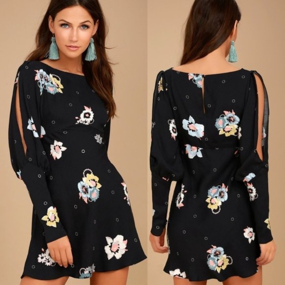 Free‎ People Sunshadows Floral Slit Sleeves Dress 2